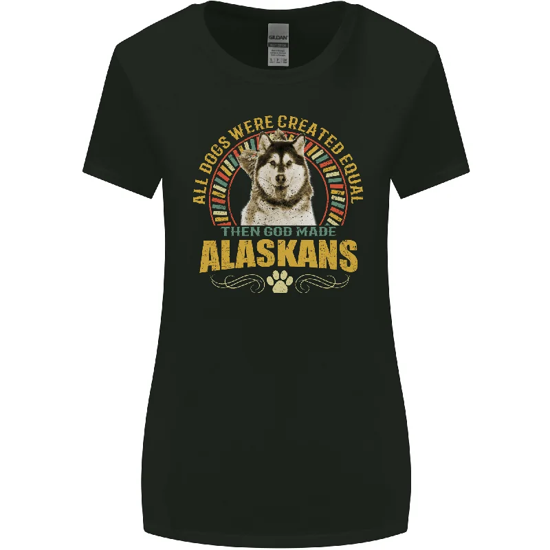 An Alaskan Dog Womens Wider Cut T-Shirt Chenille Fabric Brocade Fabric Lace Fabric