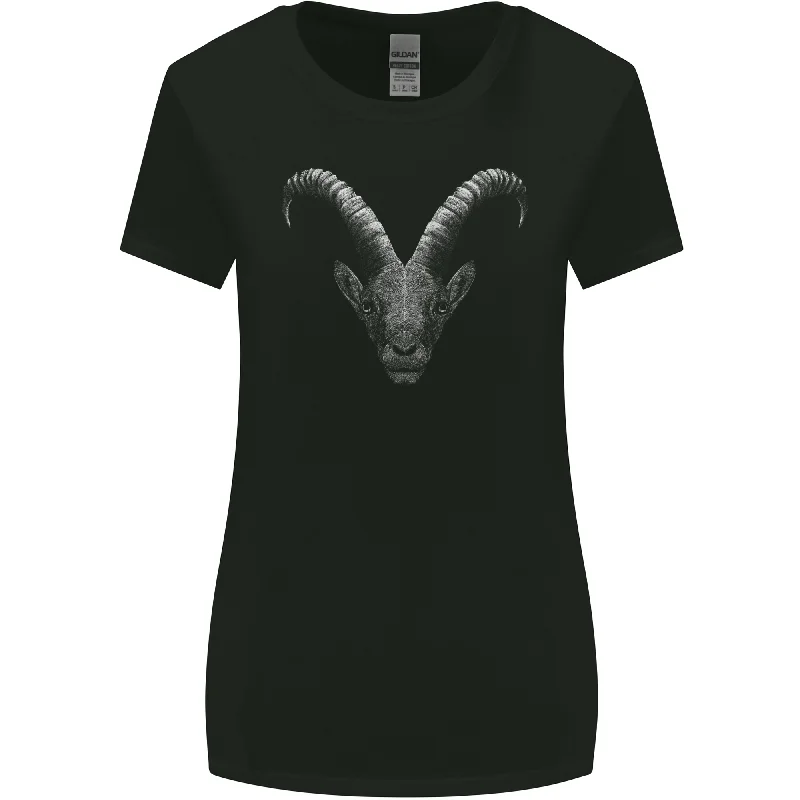 An Alpine Goat Womens Wider Cut T-Shirt Lace Blend Ribbed Blend Corduroy Blend