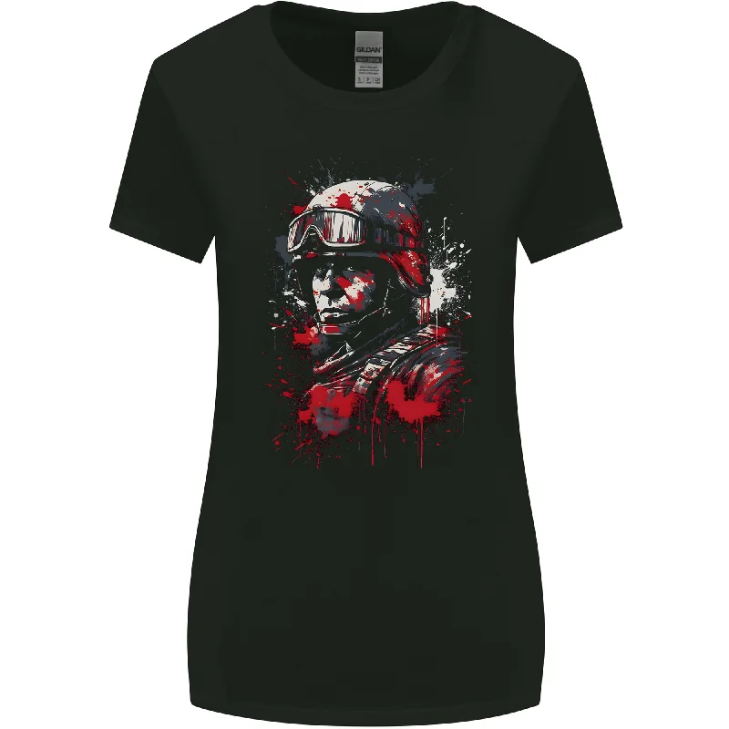 An American Soldier USA Army Marine Womens Wider Cut T-Shirt Houndstooth Herringbone Solid An American Soldier USA Army Marine Womens Wider Cut T-Shirt Houndstooth Herringbone Solid