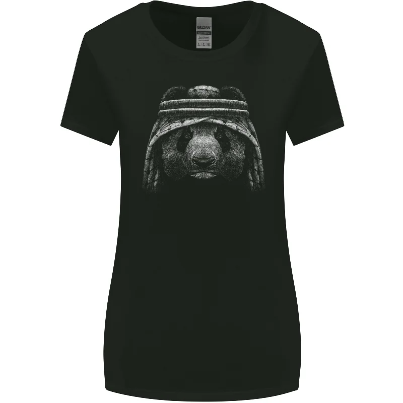 An Arab Panda Bear Womens Wider Cut T-Shirt Knit Fabric Woven Fabric Fleece Fabric