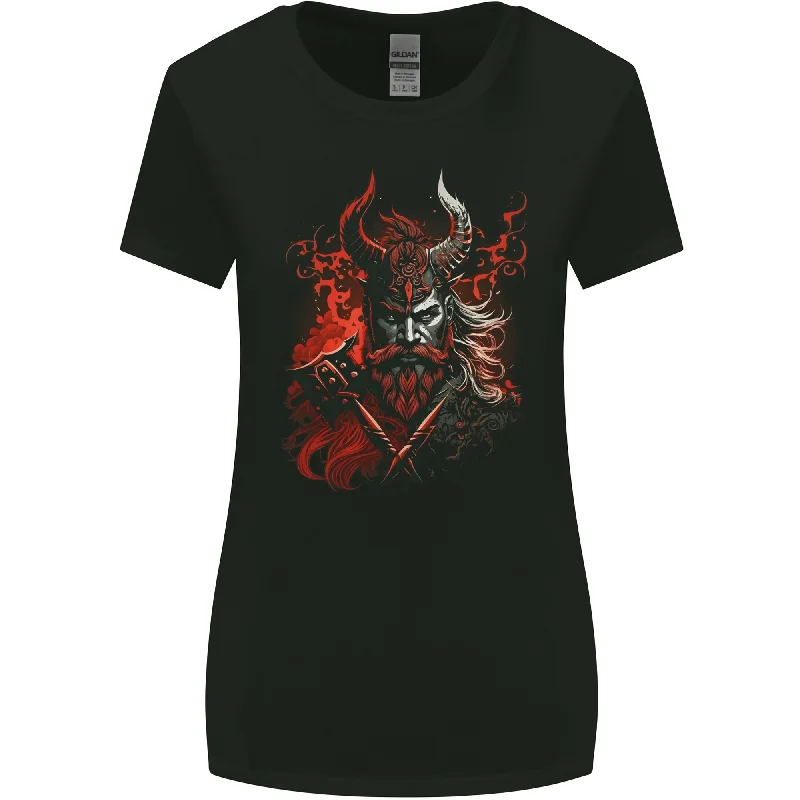 An Artistic Fantasy Viking Warrior Womens Wider Cut T-Shirt Layered Multi-layer Single Layer An Artistic Fantasy Viking Warrior Womens Wider Cut T-Shirt Layered Multi-layer Single Layer