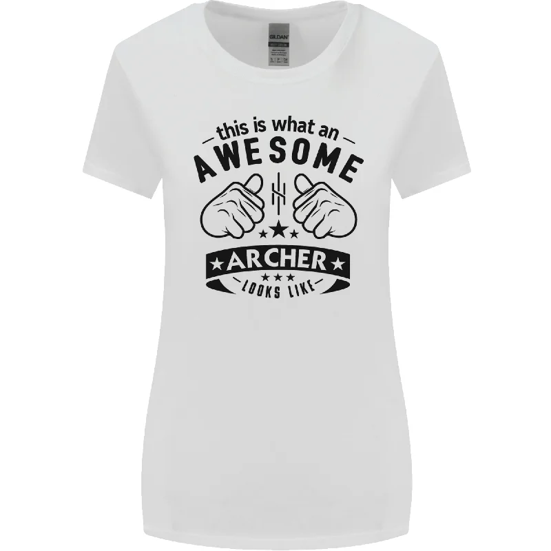 An Awesome Archer Looks Like Archery Womens Wider Cut T-Shirt Chenille Blend Fleece Blend Nylon Blend An Awesome Archer Looks Like Archery Womens Wider Cut T-Shirt Chenille Blend Fleece Blend Nylon Blend