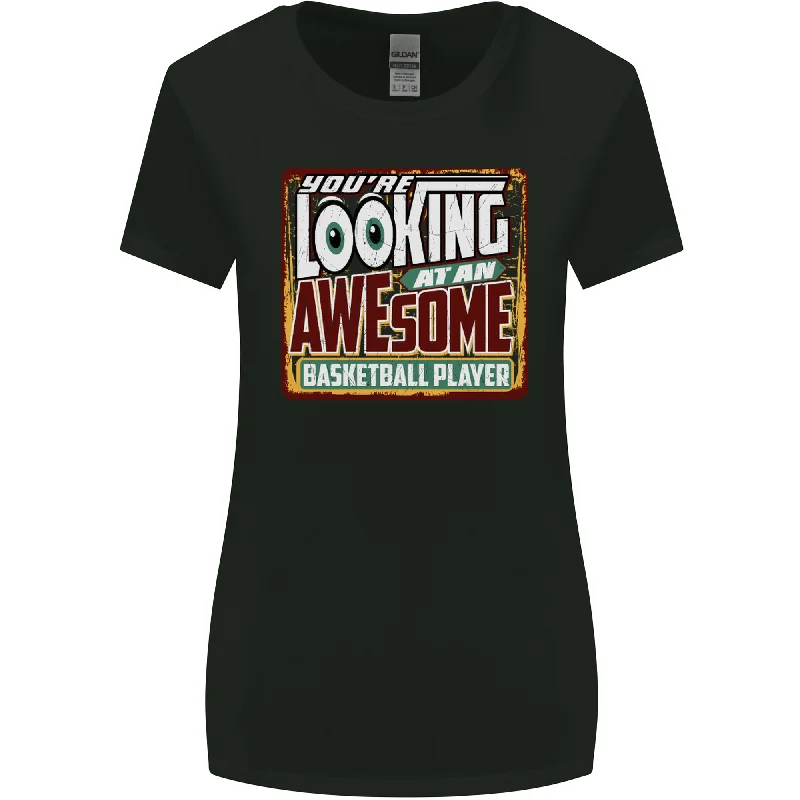 An Awesome Basketball Player Womens Wider Cut T-Shirt Seamless Knitted Crochet
