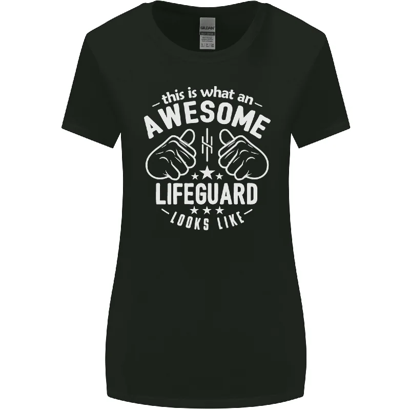 An Awesome Lifeguard Looks Like Womens Wider Cut T-Shirt Lace Blend Ribbed Blend Corduroy Blend An Awesome Lifeguard Looks Like Womens Wider Cut T-Shirt Lace Blend Ribbed Blend Corduroy Blend