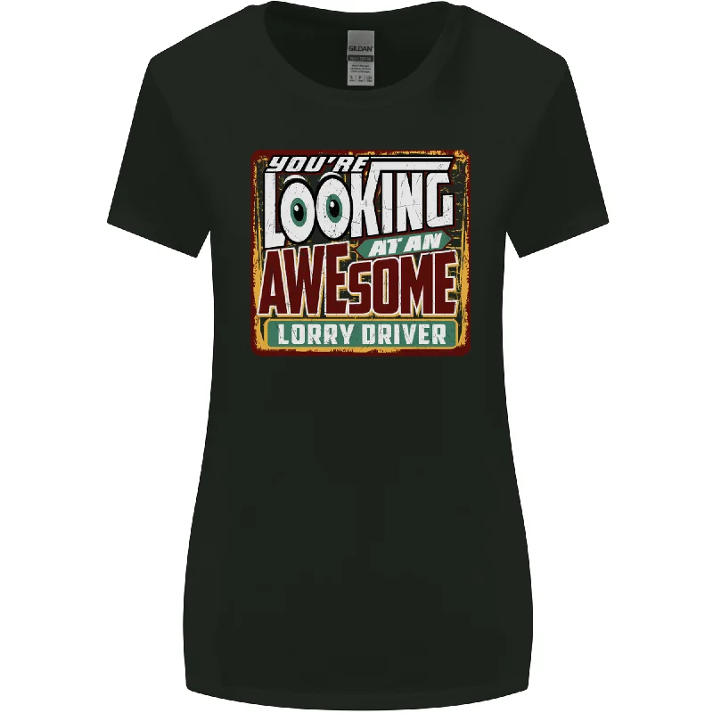 An Awesome Lorry Driver Funny Lorries Womens Wider Cut T-Shirt Boxy Fit Fitted Loose An Awesome Lorry Driver Funny Lorries Womens Wider Cut T-Shirt Boxy Fit Fitted Loose