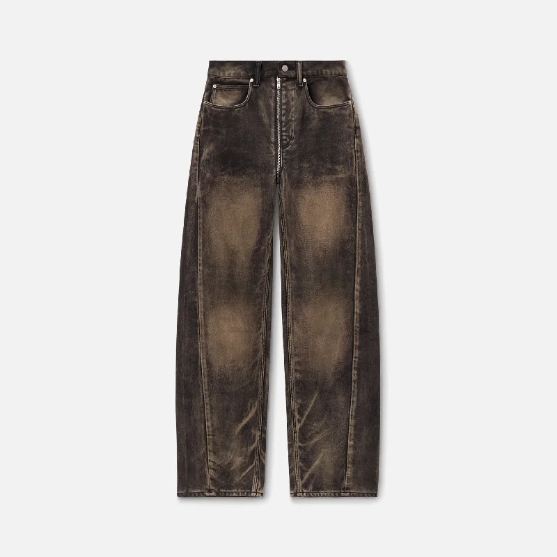 T by Alexander Wang Balloon Jean Moto Front to Back Zip - Washed Black Comfortable Drawstring Waist Jeans T by Alexander Wang Balloon Jean Moto Front to Back Zip - Washed Black Comfortable Drawstring Waist Jeans