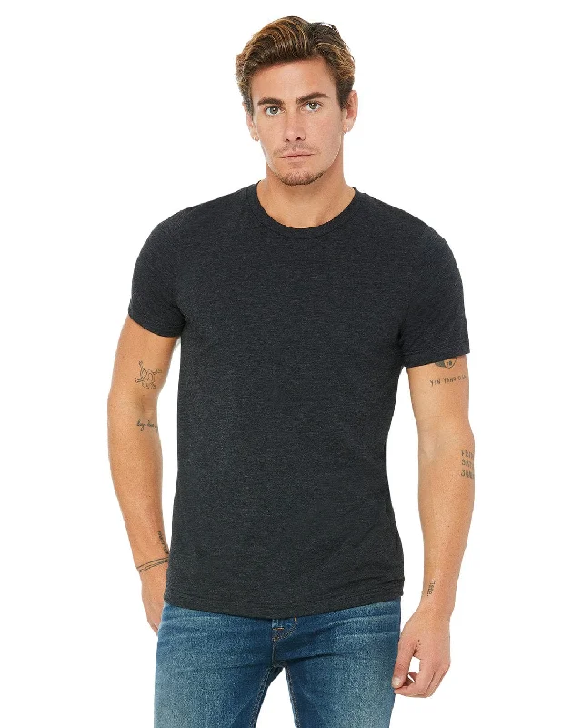 Bella+Canvas Triblend T-Shirt | Char-black Trib Notch Collar Peter Pan Collar Cowl Neck Bella+Canvas Triblend T-Shirt | Char-black Trib Notch Collar Peter Pan Collar Cowl Neck