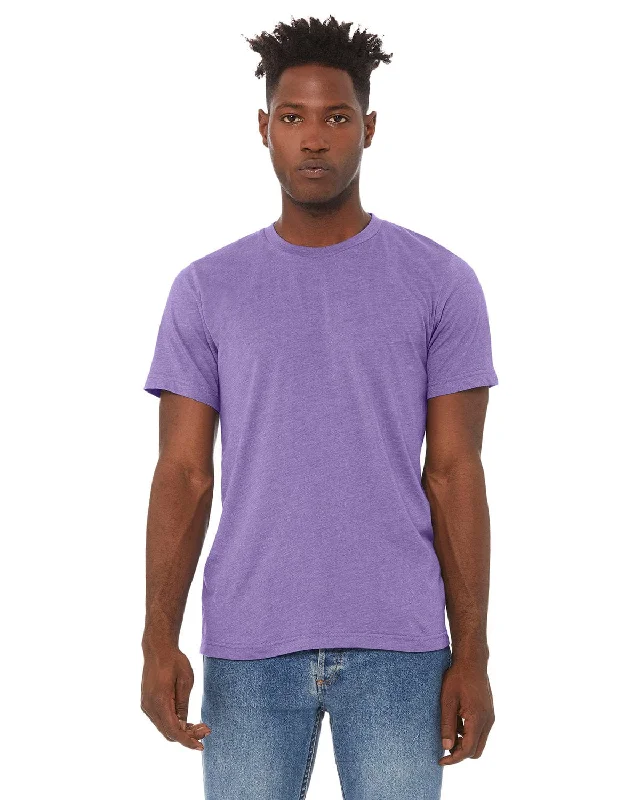 Bella+Canvas Unisex Heather CVC T-Shirt | Heather Lapis Chenille Brocade Lace
