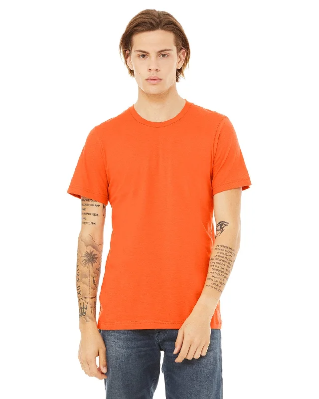 Bella+Canvas Unisex T-Shirt | Orange Fleece Fabric Down Fabric Feather Fabric