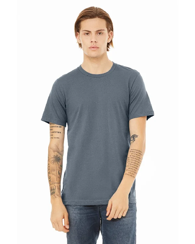 Bella+Canvas Unisex T-Shirt | Steel Blue Chenille Fabric Brocade Fabric Lace Fabric