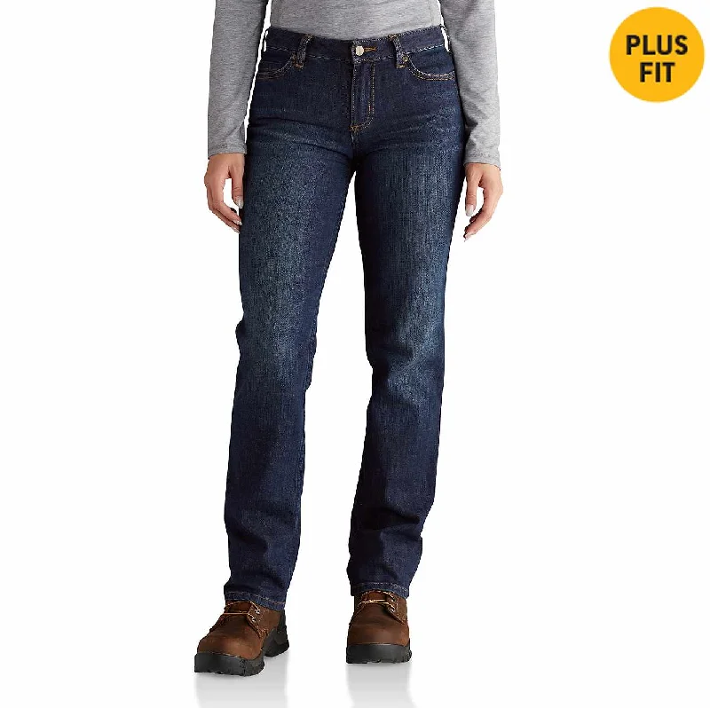 CARHARTT WOMEN'S RUGGED FLEX ORIGINAL-FIT STRAIGHT LEG BLAINE JEAN BLUESTONE 102731 Stylish High-Waist Jeans CARHARTT WOMEN'S RUGGED FLEX ORIGINAL-FIT STRAIGHT LEG BLAINE JEAN BLUESTONE 102731 Stylish High-Waist Jeans