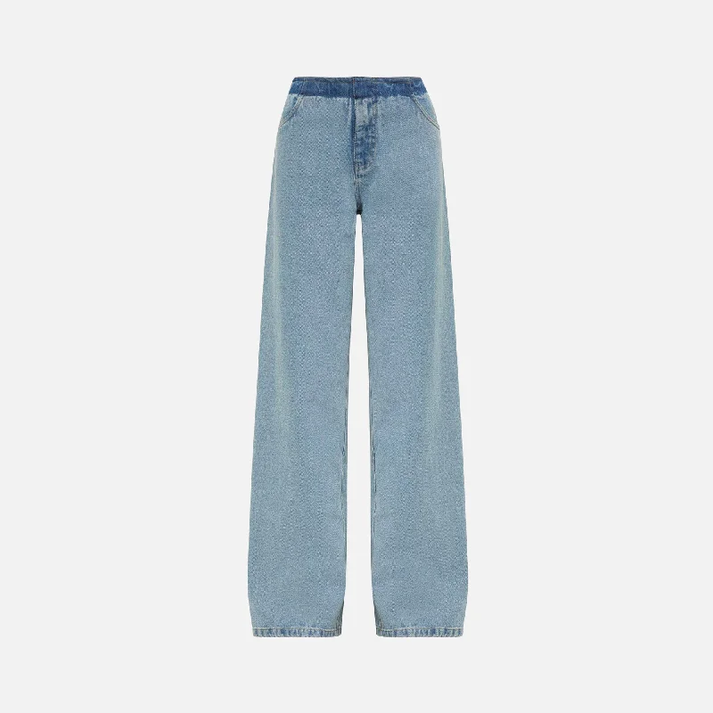 Christopher Esber Deconstruct Denim Jean - Indigo Comfortable Stretch Denim Jeans