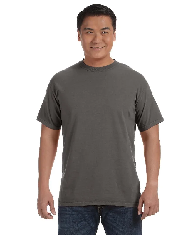 Comfort Colors Ringspun Garment-Dyed T-Shirt | Pepper Hooded Caped Shawl Collar