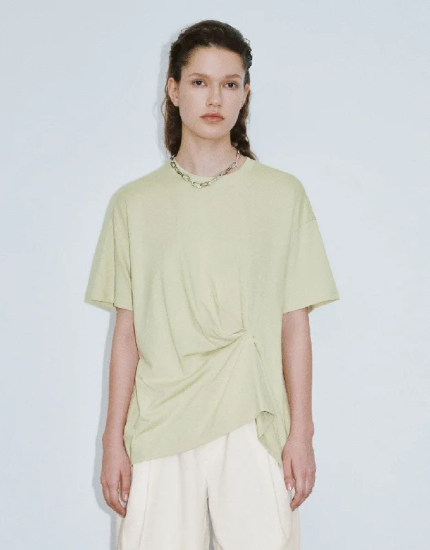 Drop Shoulder Sleeve Crew Neck Loose T-Shirt Graphic T-Shirt Round Neck Polyester