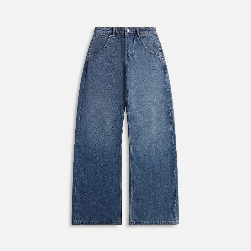 EB Denim Enzo Mid Rise Barrel Jean - Hendrix Elegant Raw Hem Jeans