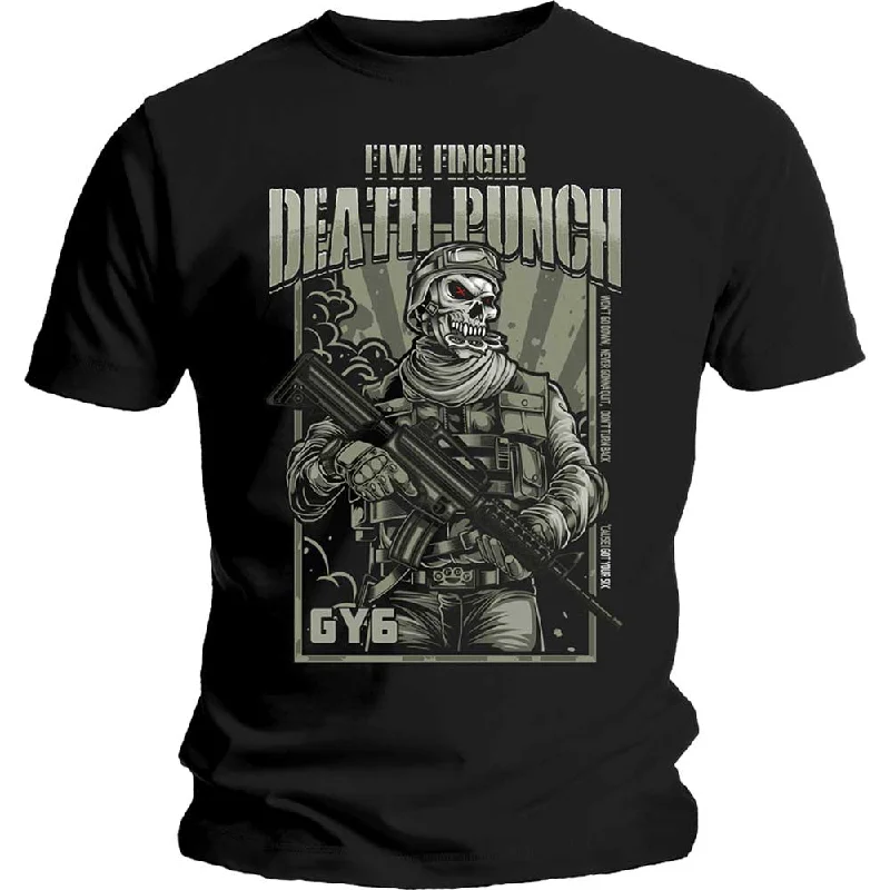 Five Finger Death Punch | Official Band T-Shirt | War Soldier Knit Fabric Woven Fabric Fleece Fabric Five Finger Death Punch | Official Band T-Shirt | War Soldier Knit Fabric Woven Fabric Fleece Fabric