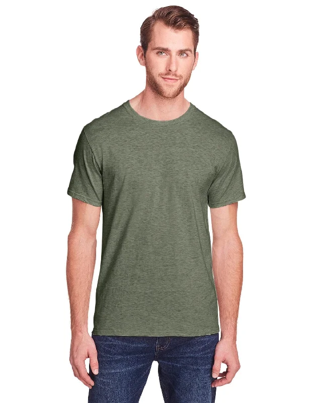 Fruit of the Loom Adult ICONIC T-Shirt | Military Grn Hth Knit Fabric Woven Fabric Fleece Fabric Fruit of the Loom Adult ICONIC T-Shirt | Military Grn Hth Knit Fabric Woven Fabric Fleece Fabric