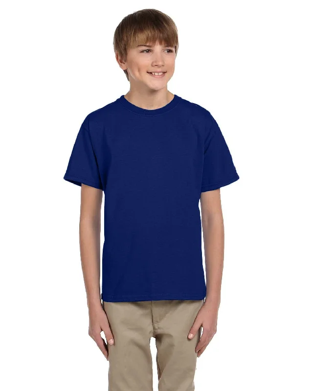 Fruit of the Loom Youth T-Shirt | Admiral Blue Welt Pockets Slit Pockets Flap Pockets Fruit of the Loom Youth T-Shirt | Admiral Blue Welt Pockets Slit Pockets Flap Pockets