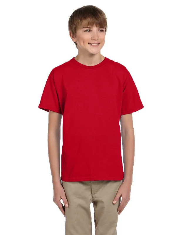 Fruit of the Loom Youth T-Shirt | Fiery Red Wool Fabric Cashmere Fabric Tweed Fabric Fruit of the Loom Youth T-Shirt | Fiery Red Wool Fabric Cashmere Fabric Tweed Fabric