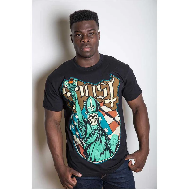 Ghost | Official Band T-Shirt | Statue of Liberty Anti-Shrink Durable Soft