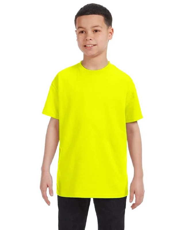 Gildan Youth Lightweight 100% Cotton T-Shirt | Safety Green Plaid T-Shirt Polka Dot Checkered Gildan Youth Lightweight 100% Cotton T-Shirt | Safety Green Plaid T-Shirt Polka Dot Checkered