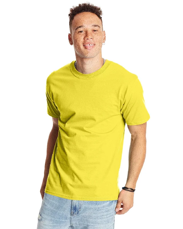 Hanes Beefy-T T-Shirt | Yellow Oversized T-Shirt Spandex breathable