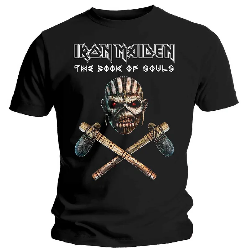 Iron Maiden | Official Band T-Shirt | Axe Colour Houndstooth Herringbone Solid