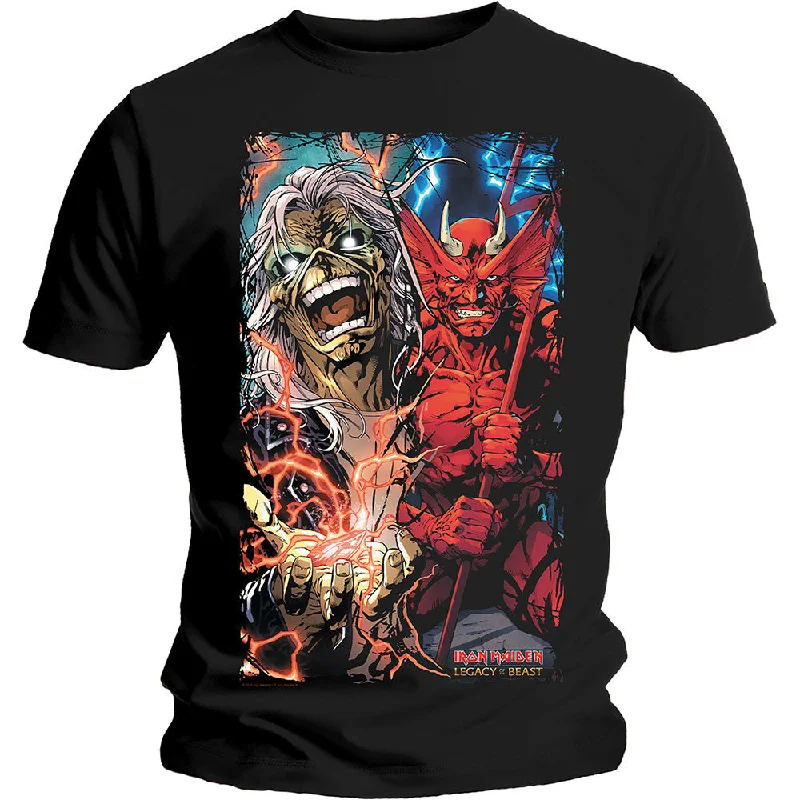 Iron Maiden | Official Band T-Shirt | Duality Solid Print Embellished