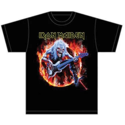 Iron Maiden | Official Band T-Shirt | Fear Live Flames Plaid T-Shirt Polka Dot Checkered Iron Maiden | Official Band T-Shirt | Fear Live Flames Plaid T-Shirt Polka Dot Checkered