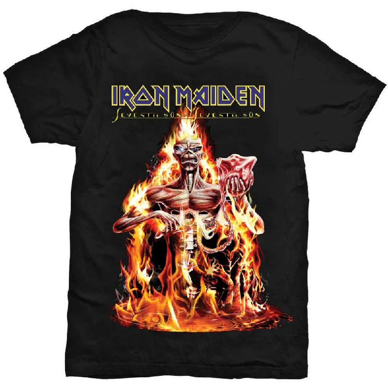 Iron Maiden | Official Band T-Shirt | Seventh Son Fleece Nylon Spandex