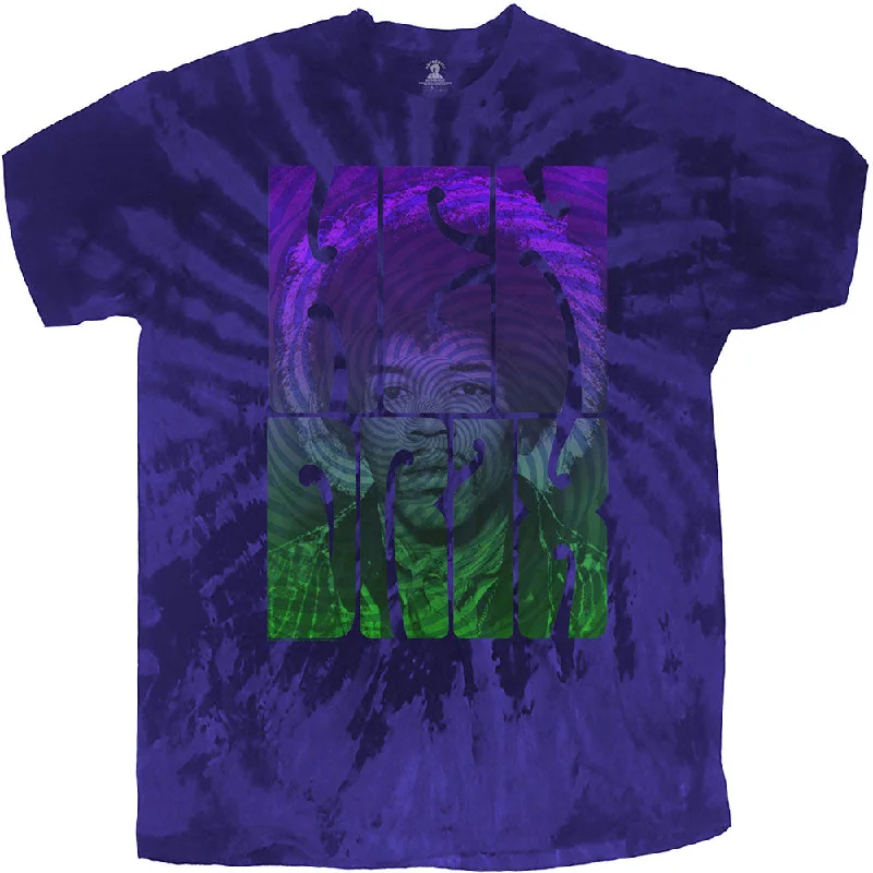 Jimi Hendrix | Official Band T-Shirt | Swirly Text (Dip-Dye) Zippered Front Buttoned Front Snap Front Jimi Hendrix | Official Band T-Shirt | Swirly Text (Dip-Dye) Zippered Front Buttoned Front Snap Front