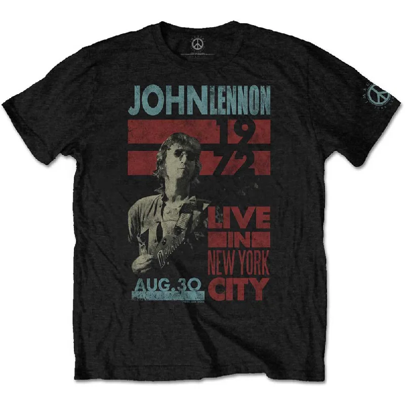 John Lennon | Official Band T-Shirt | Live in NYC Zippered Buttoned Snapped