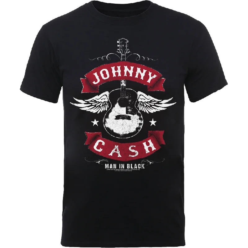 Johnny Cash | Official Band T-Shirt | Winged Guitar Lace Blend Ribbed Blend Corduroy Blend Johnny Cash | Official Band T-Shirt | Winged Guitar Lace Blend Ribbed Blend Corduroy Blend