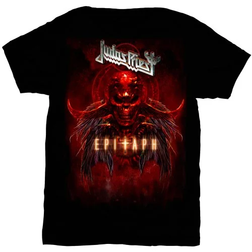Judas Priest | Official Band T-Shirt | Epitaph Red Horns Casual Formal Business