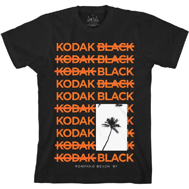Kodak Black | Official Band T-Shirt | Palm V-Neck T-Shirt Long Sleeve Cotton