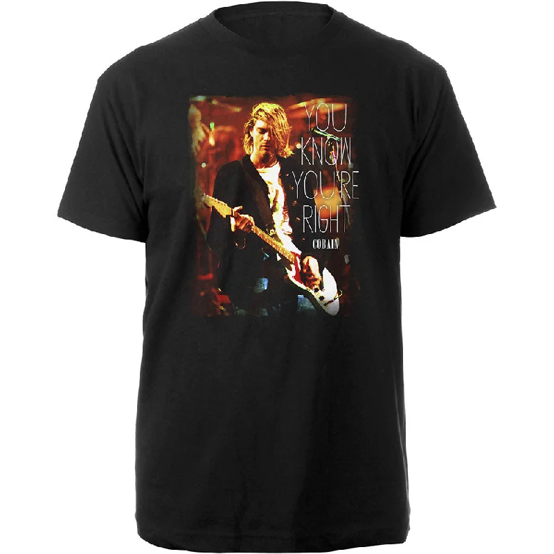 Kurt Cobain | Official Band T-Shirt | You Know You're Right Thin T-Shirt Open Front Quick Dry Kurt Cobain | Official Band T-Shirt | You Know You're Right Thin T-Shirt Open Front Quick Dry