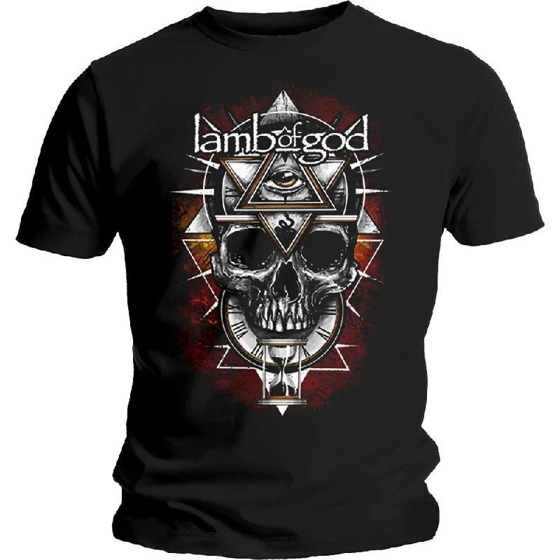 Lamb Of God | Official Band T-Shirt | All Seeing Red Beaded Sequined Faux Fur