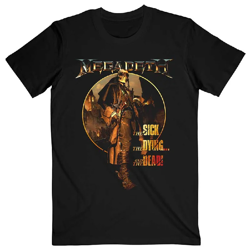 Megadeth | Official Band T-Shirt | The Sick, The Dying … And the Dead Circle Album Art Striped Floral Plaid Megadeth | Official Band T-Shirt | The Sick, The Dying … And the Dead Circle Album Art Striped Floral Plaid