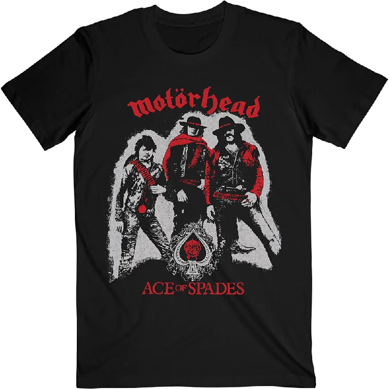 Motorhead | Official Band T-Shirt | Ace of Spades Cowboys Beaded Sequined Faux Fur