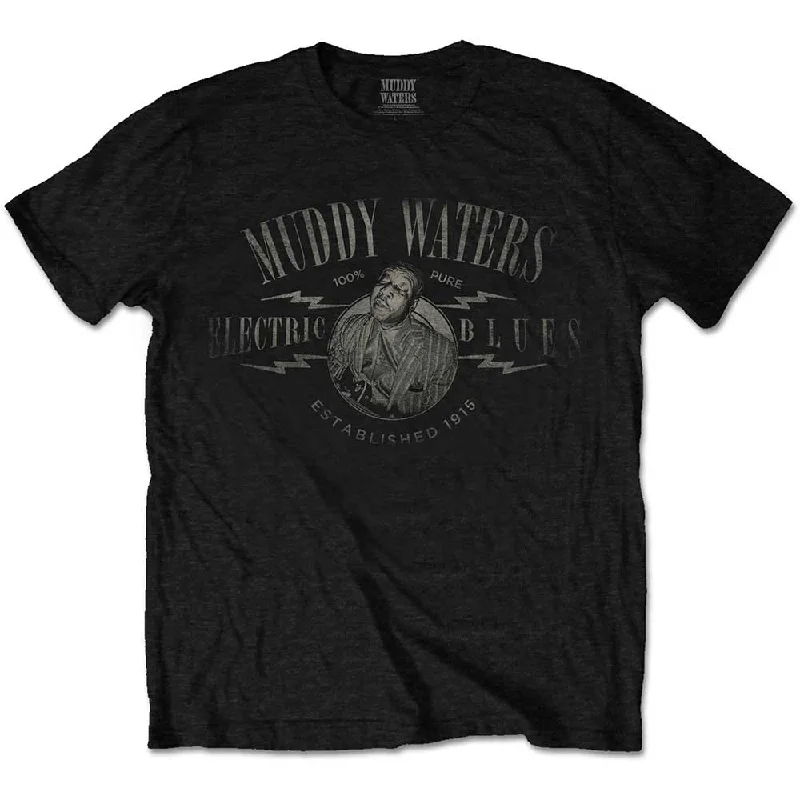 Muddy Waters | Official Band T-Shirt | Electric Blues Vintage Denim Fabric Leather Fabric Suede Fabric Muddy Waters | Official Band T-Shirt | Electric Blues Vintage Denim Fabric Leather Fabric Suede Fabric