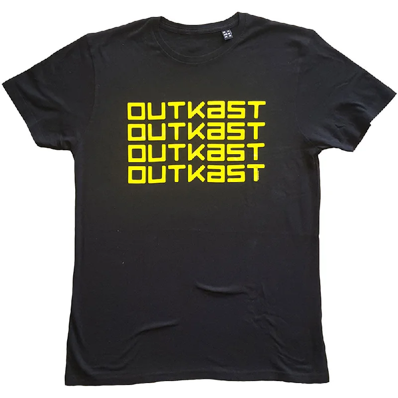 Outkast | Official Band T-Shirt | Logo Repeat Welt Pockets Slit Pockets Flap Pockets Outkast | Official Band T-Shirt | Logo Repeat Welt Pockets Slit Pockets Flap Pockets
