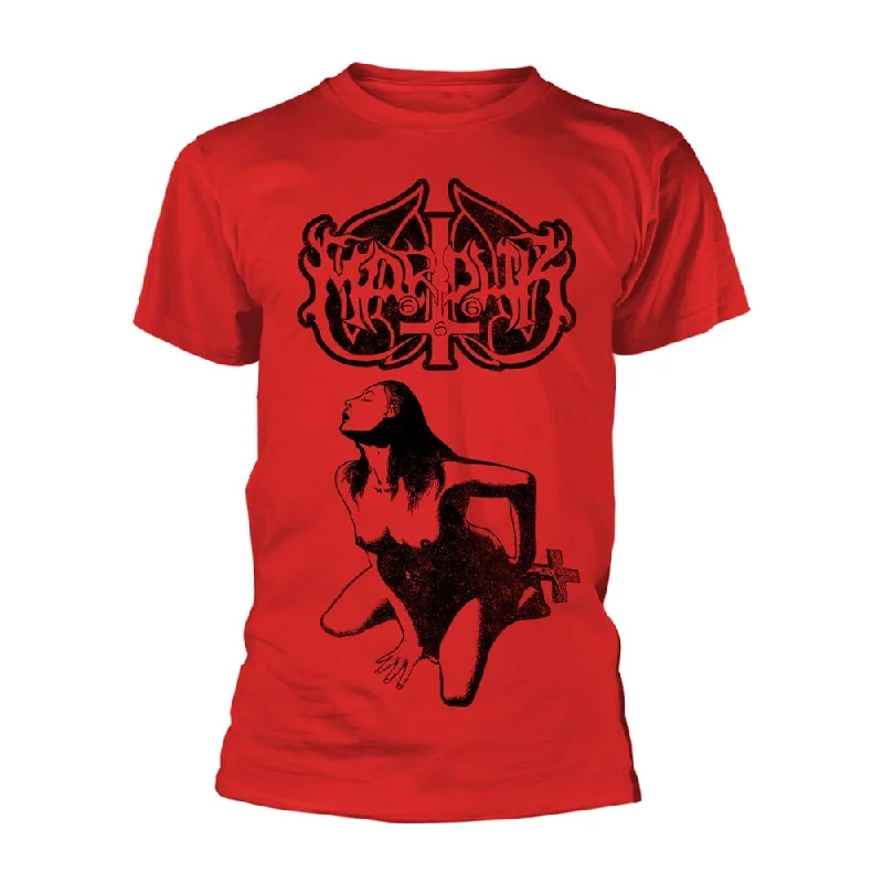 Marduk Unisex T-shirt: Fuck Me Jesus (Red) (back print) Satin Blend Silk Blend Wool Blend Marduk Unisex T-shirt: Fuck Me Jesus (Red) (back print) Satin Blend Silk Blend Wool Blend