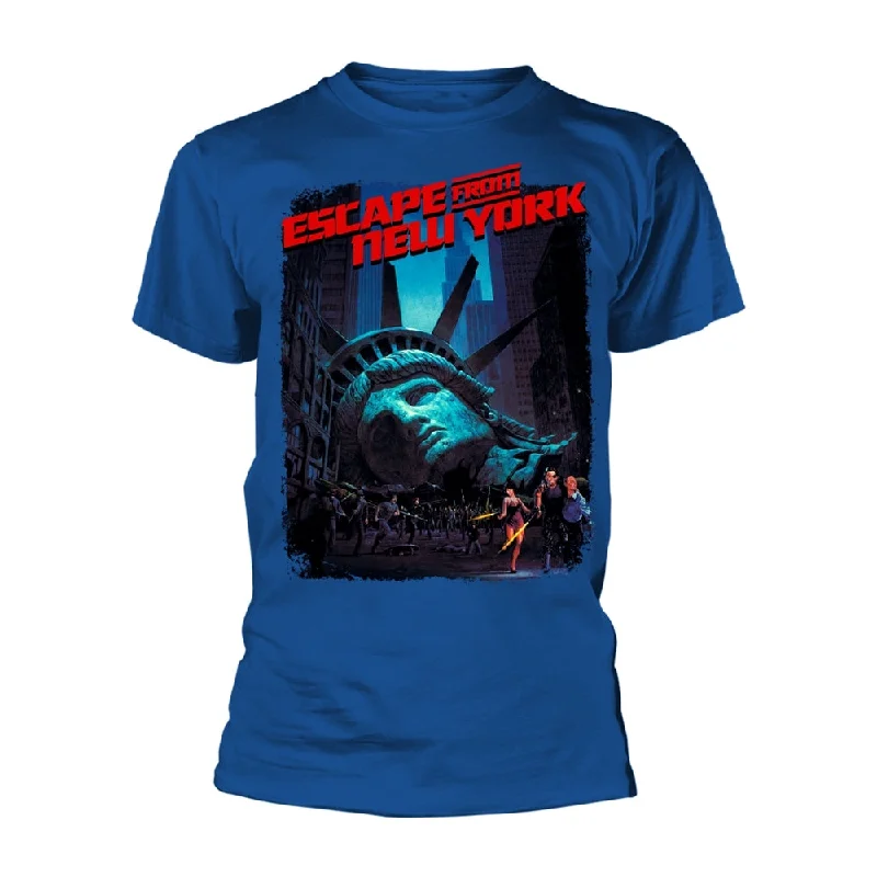 Escape From New York Unisex T-shirt: Movie Poster (Royal Blue) (back print) Asymmetrical Pockets Print Escape From New York Unisex T-shirt: Movie Poster (Royal Blue) (back print) Asymmetrical Pockets Print