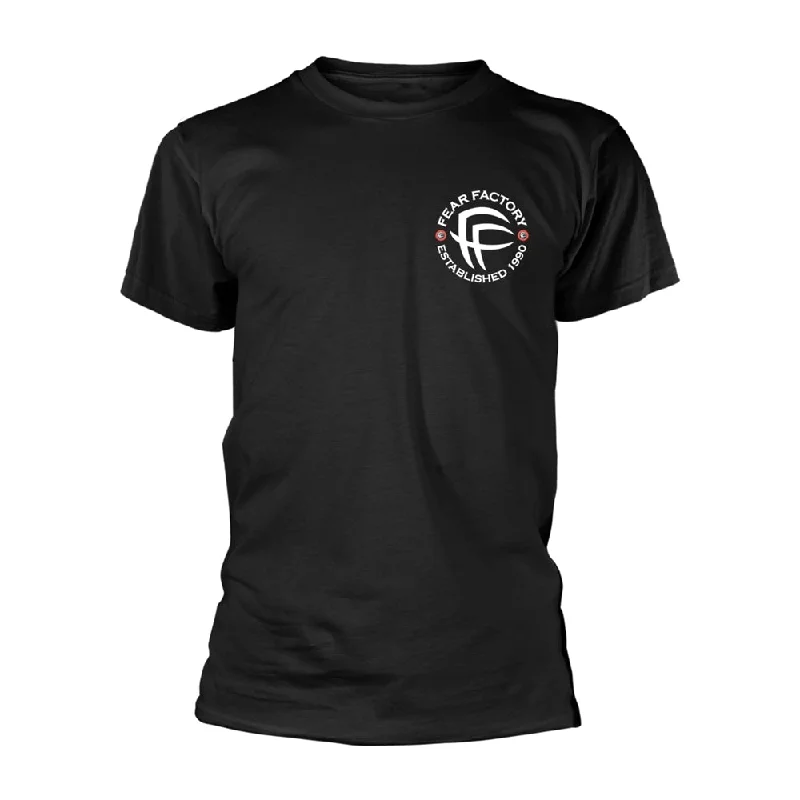 Fear Factory Unisex T-shirt: 30 Years Of Fear (back print) Collared Crew Neck Turtle Neck Fear Factory Unisex T-shirt: 30 Years Of Fear (back print) Collared Crew Neck Turtle Neck