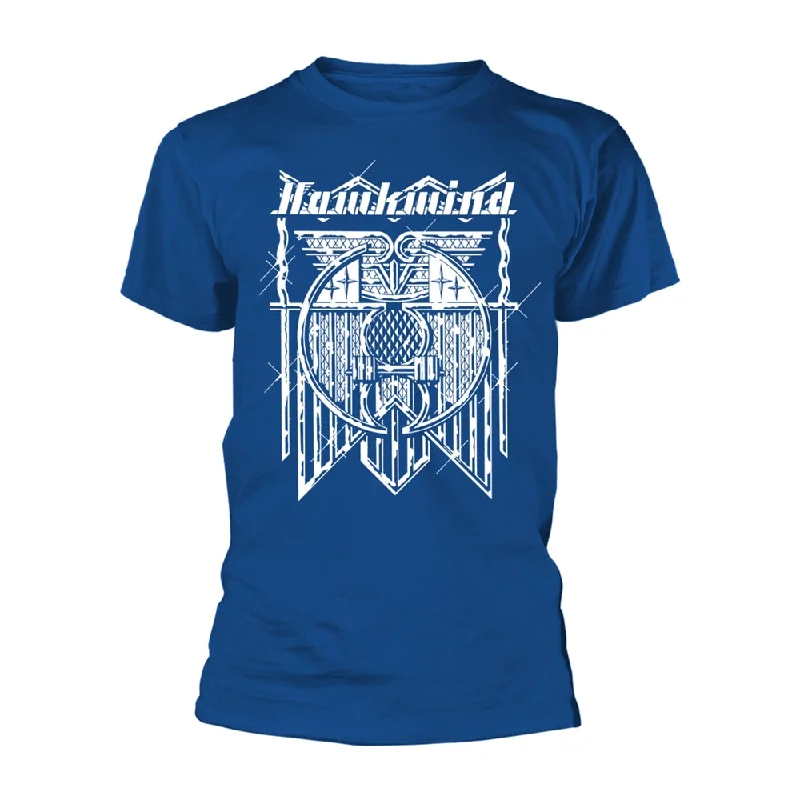 Hawkwind | Official Band T-Shirt | Doremi (blue) Real Fur Shearling Chenille
