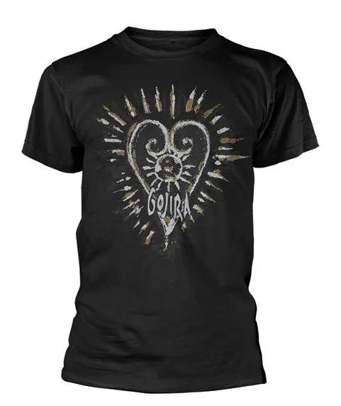Gojira Unisex T-shirt: Fortitude Heart (Organic) Mesh Blend Leather Blend Suede Blend Gojira Unisex T-shirt: Fortitude Heart (Organic) Mesh Blend Leather Blend Suede Blend