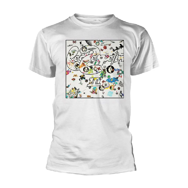 Led Zeppelin Unisex T-shirt: III Album Faux Fur Fabric Real Fur Fabric Shearling Fabric