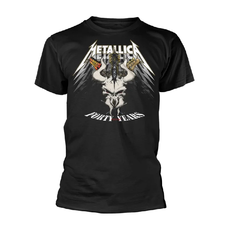 Metallica Unisex T-shirt: 40th Anniversary Forty Years (back print) Casual Formal Business