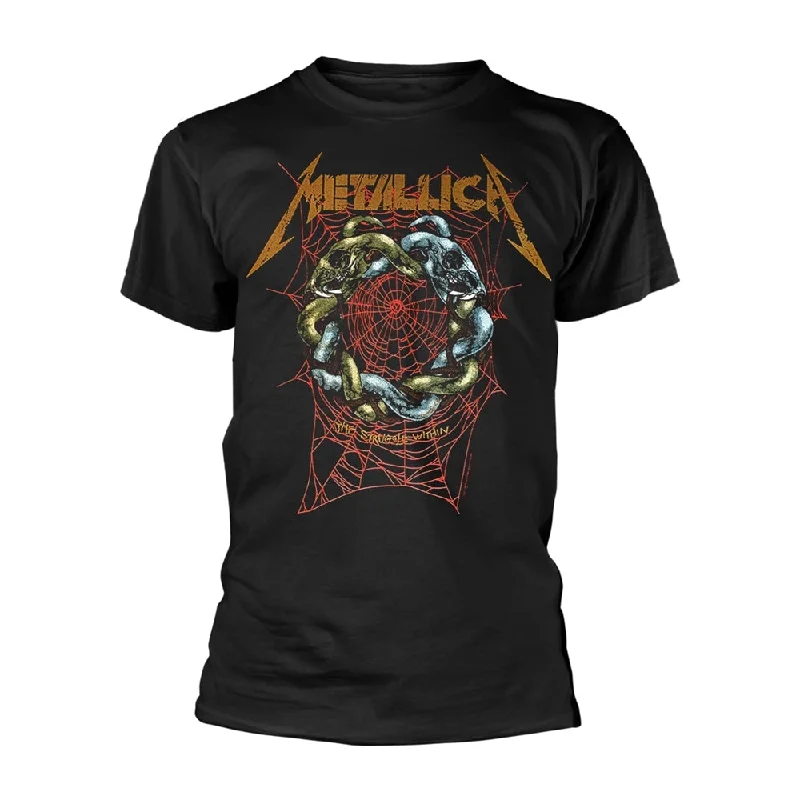 Metallica Unisex T-shirt: Ruin / Struggle (back print) Mesh Blend Leather Blend Suede Blend Metallica Unisex T-shirt: Ruin / Struggle (back print) Mesh Blend Leather Blend Suede Blend
