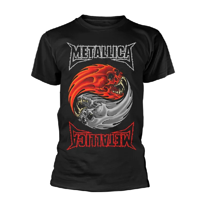 Metallica Unisex T-shirt: Yin Yang Beaded Sequined Faux Fur